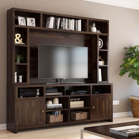 Small Living Room Ideas with TV [with Layout] Small Living Room Ideas With Tv, Tv Shelf Design, Tv Showcase Design, Tv Shelving, Reka Bentuk Ruang Tamu, Wood Tv Unit, Tv Wall Cabinets, Media Entertainment Center, Long Living Room