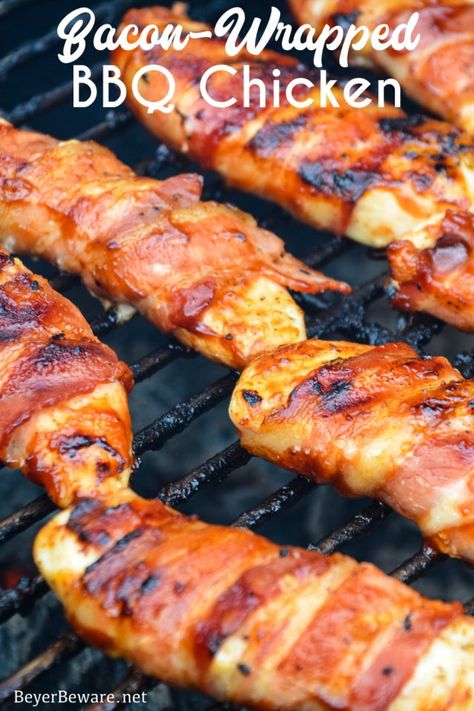 Bbq Chicken On Blackstone Griddle, Bacon Wrapped Chicken Grilled, Black Stone Chicken Recipes, Blackstone Grill Recipes Chicken, Blackstone Chicken Recipes, Bacon Wrapped Bbq Chicken, Bacon Wrapped Chicken Breast, Grilled Bacon, Bbq Chicken Recipe