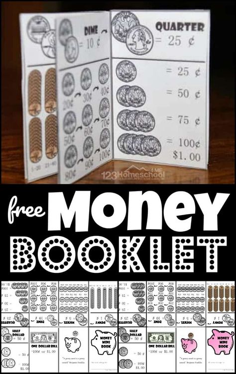 Teaching Measurement 2nd Grade, Teach Money To Kids, Learning Money For Kids Free Printable, Teaching Money 1st Grade, Money For Kindergarten, Free Printable Money, Penny Nickel Dime Quarter, Teaching Kids Money, Money For Kids