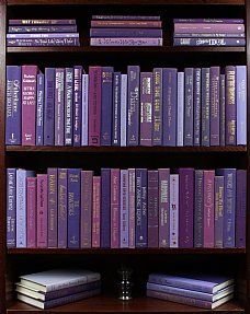 Books by Color - Books by the Foot. Buy books in bulk based on color. Nifty for a decorative theme Yellena James, Idle Game, Rose Lalonde, Purple Books, Violet Aesthetic, Yennefer Of Vengerberg, Purple Vibe, Lavender Aesthetic, Red Books