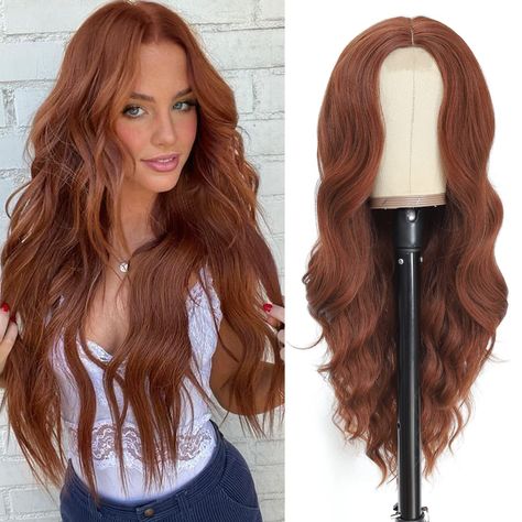 PRICES MAY VARY. 【Premium Material】:The long wavy wig is made of high-temperature resistant synthetic fiber and stands heat up to 160°c(320°f). The hairline is made hand-tied, which makes the hair look more real. Easy to comb and not easily tangle and hair loss. 【Style and Benefits】:This Long Wavy Wig is soft, full, and thick. 26 inches long, wigs have a small areahand-knitting lace scalp part, the new technology natural hairline is more realistic. Long Wave Wig is suitable for any face shape. A Blond Ombre, Green Wig, Wavy Wig, Short Bob Wigs, Tape In Hair Extensions, Middle Part, Long Wigs, Blonde Ombre, Long Curly Hair