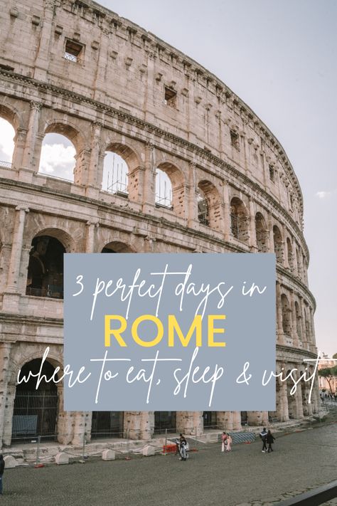 Rome Weekend Trip, Rome 3 Day Itinerary, Weekend In Rome, Rome Guide, 3 Days In Rome, Europe Trips, Rome Itinerary, Spring Travel, Weekend Itinerary