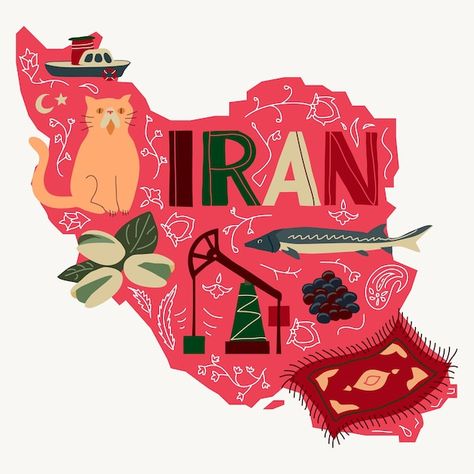 Iran doodle vector elegant illustration ... | Premium Vector #Freepik #vector #salmon-logo #fish-logo #fish-design #animal-logo Iran Illustration Art, Different Cultures Illustration, Iran Logo, Iran Illustration, Persian Drawing, Iran Painting, Iran Aesthetic, Hannah Reid, Iran Design