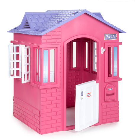 Free 2-day shipping on qualified orders over $35. Buy Little Tikes Cape Cottage House, Pink - Pretend Playhouse with Working Doors, Window Shutters, and Flag Holder, for Kids 2-8 Years Old at Walmart.com Pink Playhouse, Princess Playhouse, Cottage Playhouse, Cape Cottage, Princess Cottage, Girls Playhouse, Build A Playhouse, Flag Holder, Kids Play Kitchen