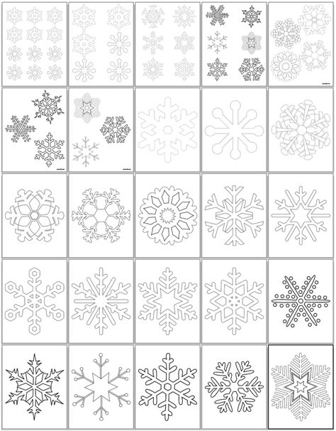 Snowflakes diy template