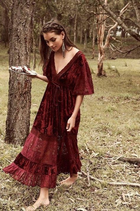 Bohemian Vintage Dress, Looks Hippie, Look Hippie Chic, Lookbook Photography, Moda Hippie, Bohemian Diesel, Look Boho Chic, Estilo Hippy, Mode Hippie