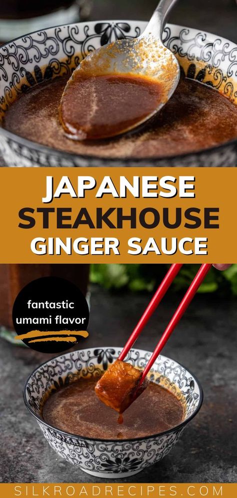 Hibachi Ginger Sauce, Hibachi Recipes, Asian Sauce, Ginger Sauce, Ginger Recipes, Homemade Sauce, Salad Dressing Recipes, Asian Cooking, Tahini