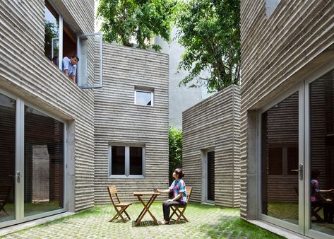 Ho Chi Minh City, Vo Trong Nghia, World Architecture Festival, Concrete Home, Exposed Concrete, Architect House, Space Architecture, City House, Green Roof