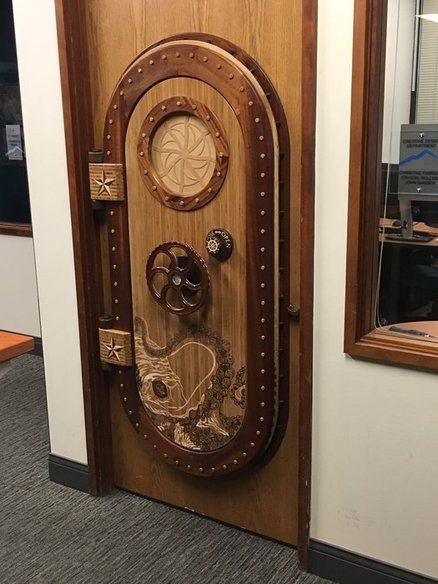 Nautical Submarine Wooden Door Steampunk Door, Deco Marine, Stylish Doors, Vault Doors, Steampunk House, Classic Doors, Steampunk Decor, Woodworking Inspiration, Nautical Bathrooms