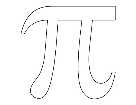 Pi pattern. Use the printable outline for crafts, creating stencils, scrapbooking, and more. Free PDF template to download and print at http://patternuniverse.com/download/pi-pattern/ Pi Drawing, Liczba Pi, Pi Day Facts, String Art Patterns Templates, Printable Outline, Pi Art, Math Wallpaper, Coloring Crafts, Maths Day