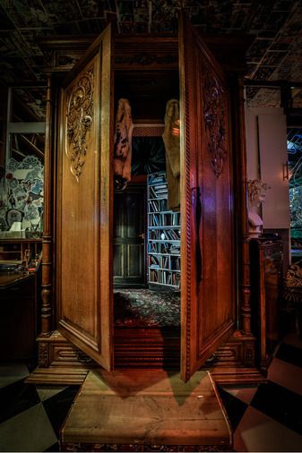 Doors Narnia House Aesthetic, Narnia Wardrobe Door, Armoire Doorway, Wardrobe Secret Door, Narnia Closet Secret Rooms, Wardrobe Doorway, Narnia Door, Narnia Room, Cool Secret Rooms