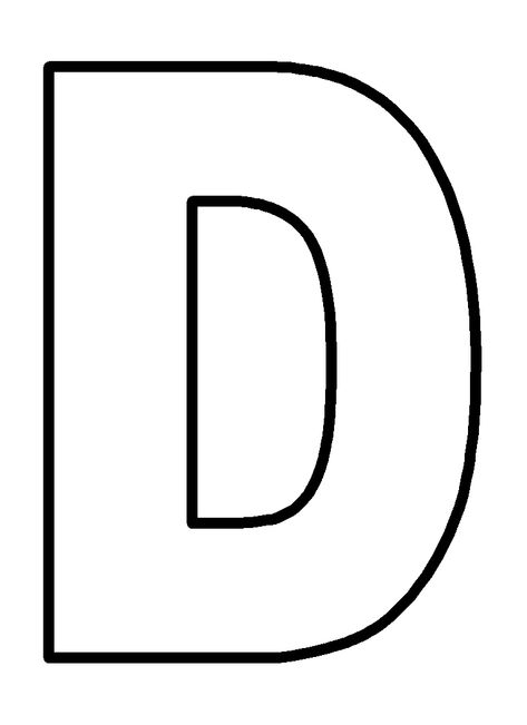 Letter D Template, Letter Stencils Printables, Letter A Coloring Pages, Alphabet Letter Templates, Bubble Letter Fonts, D Letter, Alphabet Templates, Printable Alphabet Letters, Free Preschool Worksheets