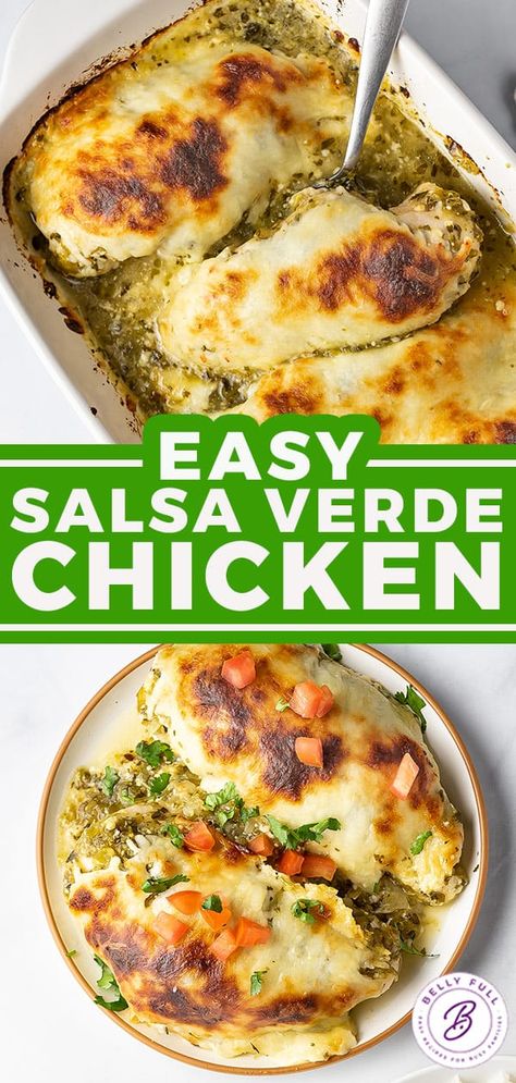 Salsa Verde Chicken Bake, Salsa Verde Chili Chicken, Herdez Salsa Verde Recipes Chicken, Chicken Verde Recipes, Green Salsa Chicken, Chile Verde Chicken, Chicken Salsa Verde, Salsa Verde Chicken Recipe, Easy Salsa Verde