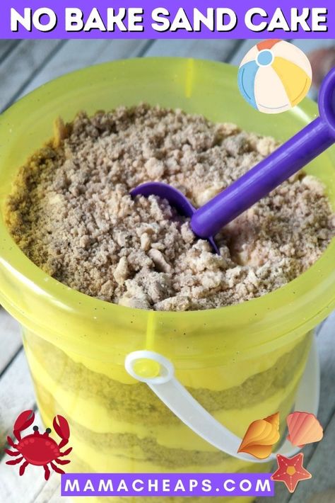 Sand Dessert, Sand Pudding, How To Make Sand, Beach Dessert, Sand Cake, Chocolate Oreos, Pudding Desserts, Toddler Travel, Food Cakes