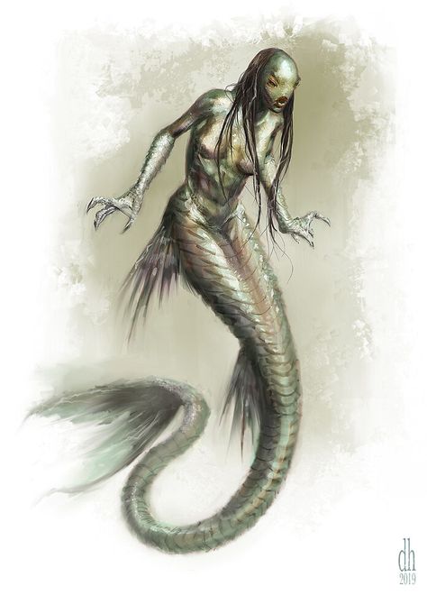 ArtStation - Swamp Siren, Damon Hellandbrand Swamp Siren, Siren Creature, Magical Creatures Mythology, Scary Mermaid, Evil Mermaids, Siren Tattoo, Sea Creatures Art, Virtual Tabletop, Mermaid Drawings