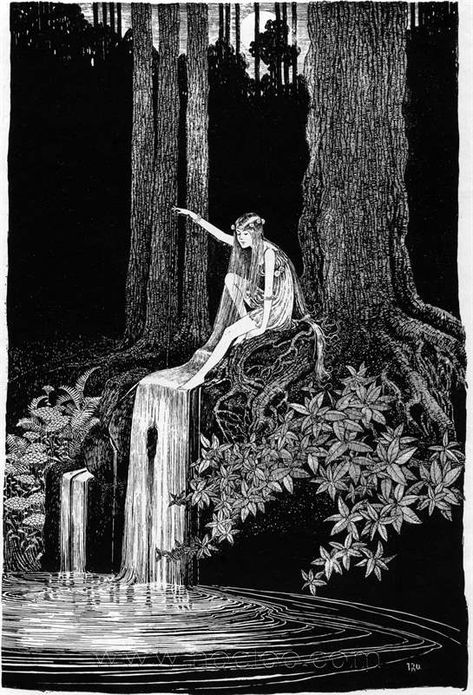 Waterfall Fairy, Ida Rentoul Outhwaite, Forest Drawing, Forest Tattoos, The Enchanted Forest, Forest Illustration, Fairytale Illustration, Forest Art, Fairytale Art