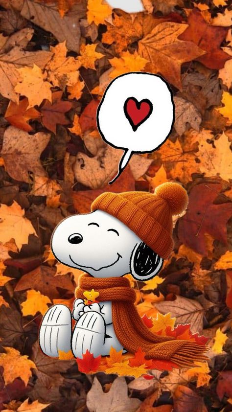 #snoopy #fall #wallpaper Phone Wallpaper Cute Disney, Peanuts Fall Wallpaper Desktop, Snoopy Images Peanuts Characters, Happy Fall Images, Snoopy Wallpaper Thanksgiving, Snoppy Wallpapers Fall, Snoopy Fall Wallpaper Iphone, Fall Backgrounds Wallpapers Autumn, Cartoon Fall Wallpaper