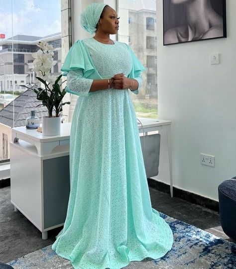 Latest and Beautiful Gown Styles for Lace Fabrics. Flared Lace Dress Styles, Long Gown With Lace Material, Soft Lace Dress Styles African, Chantilly Lace Gown Styles Nigeria, Nigerian Chiffon Gown Styles For Ladies, Abaya Designs Latest Nigeria, Latest A Shape Lace Gown, Beautiful Material Gown Styles, Lace Flare Gown Styles Nigeria