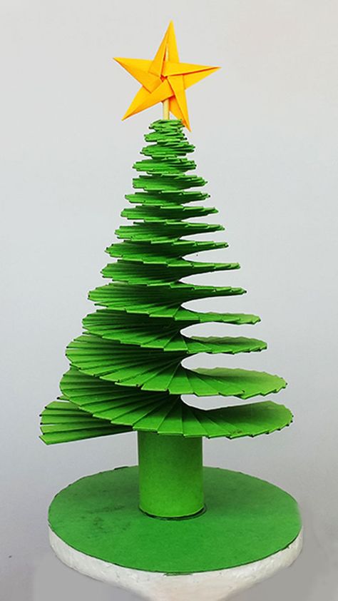 Some awesome paper Christmas tree making video tutorial publish on our YouTube and Faceboo. Paper Xmas Tree, 3d Paper Christmas Tree, Crismas Tree, Christmas Tree Making, Cheap Christmas Trees, Diy Paper Christmas Tree, Camp Games, Caterpillar Craft, Christmas Arts