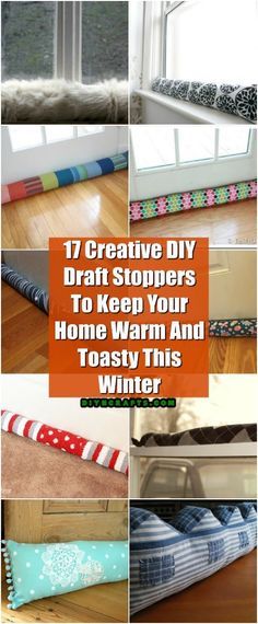 17 Creative DIY Draft Stoppers To Keep Your Home Warm And Toasty This Winter Couture, Upcycling, Diy Draft Stopper, Door Stopper Diy, Older Houses, Window Draft Stopper, Door Draft Blocker, Window Draft, Draft Blocker