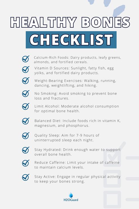 Healthy Bones Checklist Food For Bones Strength, Foods For Strong Bones, How To Make Your Bones Stronger, How To Increase Strength, Bone Healing Foods, Food For Strong Bones, Health Vibes, Osteoporosis Diet, Osteoporosis Exercises