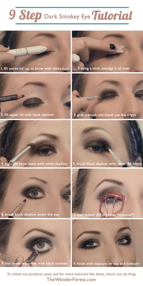 Smokey Eyes Tutorial, Statement Makeup, Dark Smokey Eye, Drag Make-up, Black Smokey, Smokey Eye Tutorial, Beauty Make-up, Eye Tutorial, Smokey Eyes