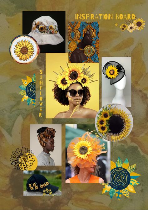 Sunflower Mood Board Fashion, Sunflower Inspiration Board, Sunflower Mood Board, Punjab Culture, Branding Mood Board Inspiration, Mood Board Fashion Inspiration, Fashion Studies, Draping Dress, Fashion Presentation