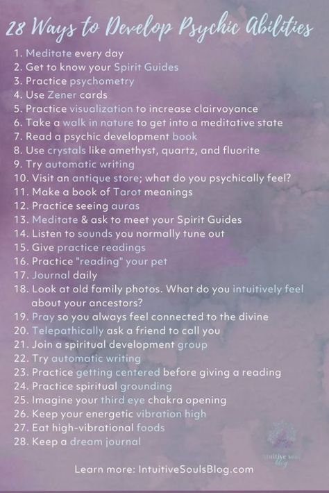 28 ways to develop psychic abilities cheat sheet Psychic Empath Abilities, Developing Psychic Abilities, Crystals For Psychic Abilities, How To Develop Psychic Abilities, 28 Meaning, Develop Psychic Abilities, Clairvoyant Psychic Abilities, Psychic Senses, Intuition Developing