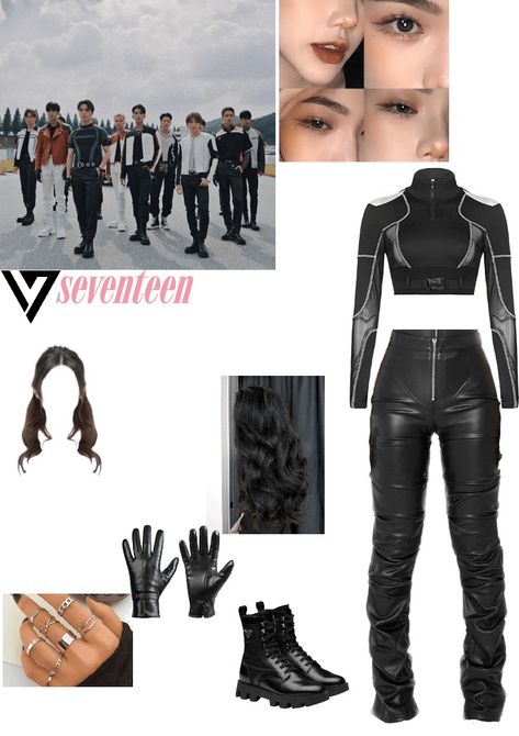 Seventeen Performance Outfits, Seventeen Music Video Outfits, Seventeen Hot Outfits Inspired, Home Run Seventeen Outfits, Seventeen Anyone Outfit, Seventeen Outfits Kpop, Seventeen Stage Outfit, Svt Inspired Outfits, Seventeen Outfits Inspired Concert