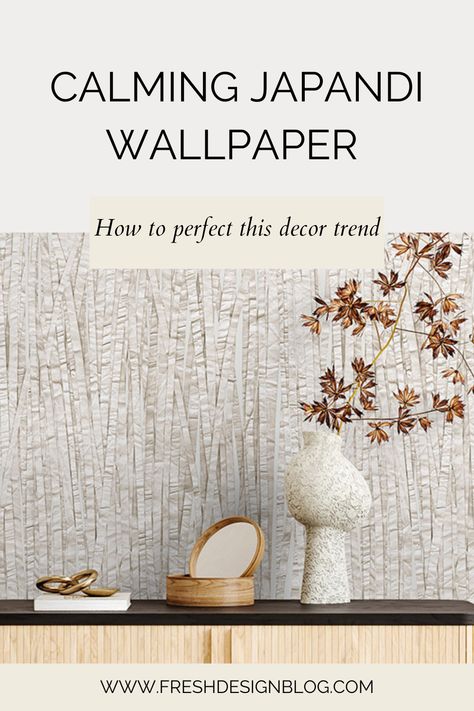 Wallpaper Japandi Style, Japandi Design Elements, Japandi Bedroom Wallpaper, Japandi Wallpaper Bedroom, Calming Bedroom Wallpaper, Japanese Inspired Wallpaper, Japandi Feature Wall, Japandi Accent Wall, Japanese Style Wallpaper