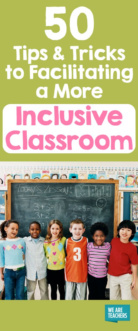 50 Tips and Tricks to Facilitating a More Inclusive Classroom  UO Real Solutions | realsolutions.uoregon.edu Inclusion Activities, 6th Grade Activities, Inclusive Classroom, We Are Teachers, Inclusive Education, Inclusion Classroom, Classroom Setup, Classroom Environment, Preschool Classroom