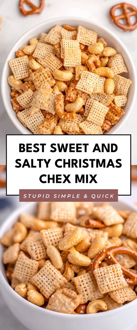 Image for Best Sweet and Salty Christmas Chex Mix Best Christmas Chex Mix Recipes, Gooey Almond And Coconut Chex Mix Recipe, Sweet Or Savory Snacks, Sweet And Salty Snack Mix Recipes White Chocolate, Sweet Chex Party Mix Recipe, Chex Mix With Karo Syrup, Savory Snacks For Christmas Gifts, Sweet Nuts And Bolts Recipe Christmas, Trail Mix Recipes Christmas