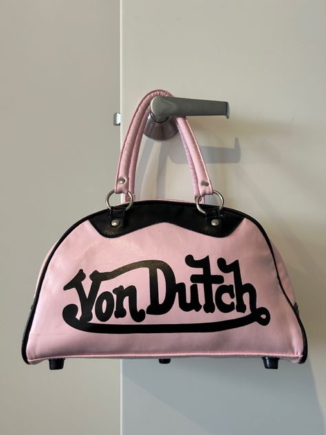 Von Dutch Bag Aesthetic, Von Dutch Aesthetic, Y2k Bags Aesthetic, Von Dutch Bag, Y2k Christmas, 2025 Moodboard, Y2k Bags, Aesthetic Bag, Studded Accessories