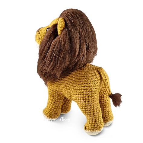 Crochet Ryan The Lion Amigurumi Pattern Lion Crochet Pattern, Crochet Figures, Lion Amigurumi, Lion Crochet, Amigurumi Today, Crochet Lion, Doll Crochet Pattern, Crochet Elephant, Crochet Amigurumi Free