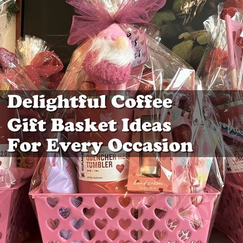 Looking for the perfect gift for coffee lovers? Check out these delightful coffee gift basket ideas for every occasion! From gourmet beans to sweet treats, these curated baskets are sure to impress. Whether it's a birthday, holiday, or just because, a coffee gift basket is the perfect way to show someone you care. Explore our collection now! Coffee Gift Baskets Ideas, Coffee Gift Basket Ideas, Coffee Gift Basket, Coffee Treats, Colombian Coffee, Keurig Coffee, Diy Gift Baskets, Coffee Equipment, Flavored Syrup