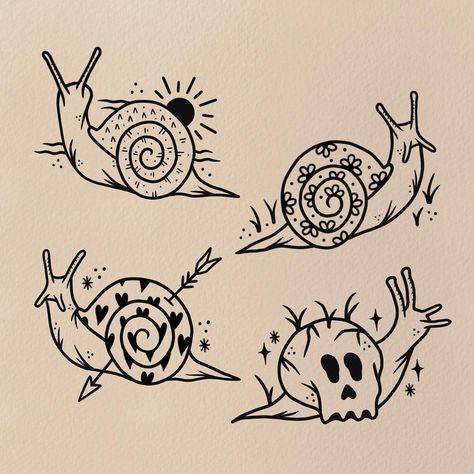 jade on Instagram: “✨🐌 snail flash ~ part two 🐌✨ some funky new slime friends for your skin. all repeatable and available when my books open. i’ll be opening…” Snail Tattoo Simple, Tattoos Practice, Trippy Tattoo Ideas, Snail Tattoo, Trippy Alien, Trippy Drawings, Stick N Poke, Books Open, Alien Tattoo