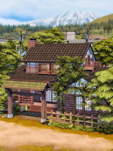 Kevin ❄️ auf X: „My Sims will be going on a trip to Mt. Komorebi soon, and I've finished building this "Kintsugi Rental House". It may look a little too fancy for them, but there will be an explanation in the story. Building in Mt. Komorebi is my form of therapy. #ShowUsYourBuilds 📸⬇️ https://t.co/9nn3lygxBZ“ / X Mt Komorebi, Story Building, Sims 4 House Plans, Sims 4 House Building, My Sims, Rental House, Fancy Houses, Sims 4 Build, Sims 4 Houses