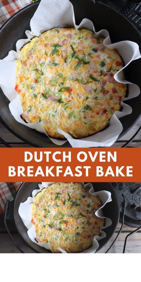 Essen, Summer Dutch Oven Recipes, Easy Breakfast Camping, Breakfast Camping Meals, Meals For Groups, Dutch Oven Breakfast, Easy Dutch Oven Recipes, Oven Breakfast, Dutch Oven Recipes Cast Iron