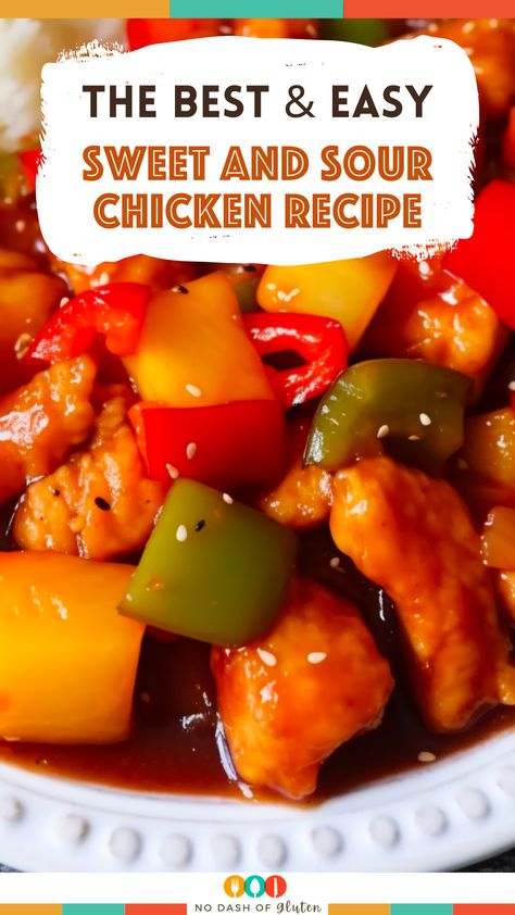 Easy Chinese Chicken Recipes, Sweet N Sour Sauce Recipe, Sweet And Sour Chicken Recipe, Sour Chicken Recipe, Pineapple Chicken Recipes, Homemade Chinese Food, Chinese Chicken Recipes, Sweet And Sour Chicken, Sour Foods