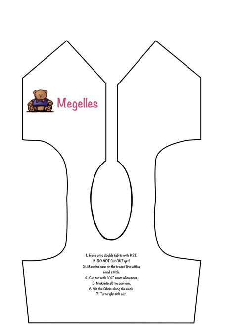 Megelles Sewing Tutorials Teddy Bear Vest - Easy to make! Teddy Bear Jacket Sewing Pattern Free, Teddy Bear Waistcoat Sewing Pattern Free, Teddy Bear Waistcoat Pattern, Teddy Clothes Pattern Sewing, Teddy Bear Vest Pattern, Doll Vest Pattern Free, Teddy Bear Clothing Patterns Free, Clothes For Teddy Bears Free Pattern, Build A Bear Outfits Patterns Free