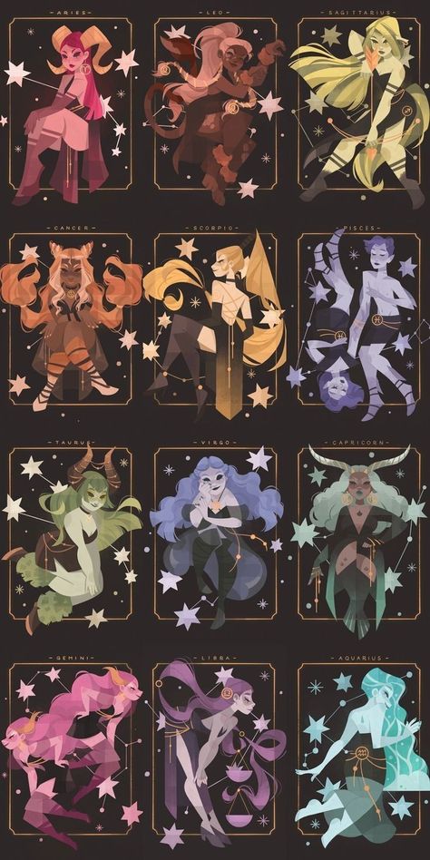 Zodiac Signs Character Design, Zodiac Leo Art, Zodiac Artwork, Zodiac Sign Art, Zodiac Signs Pictures, Zodiac Sign Fashion, Zodiac Characters, Anime Zodiac, Different Zodiac Signs