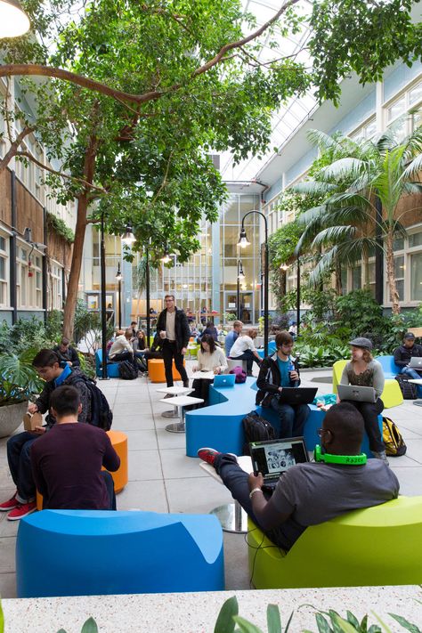 The atrium in the Administration Building is one of the new study spaces featuring upgraded furniture, Wi-Fi and electrical supply. Outdoor Study Space, Study Space Ideas, Shopping Mall Design, Atrium Design, Study Spaces, Campus Design, University Of Calgary, Public Space Design, Mall Design