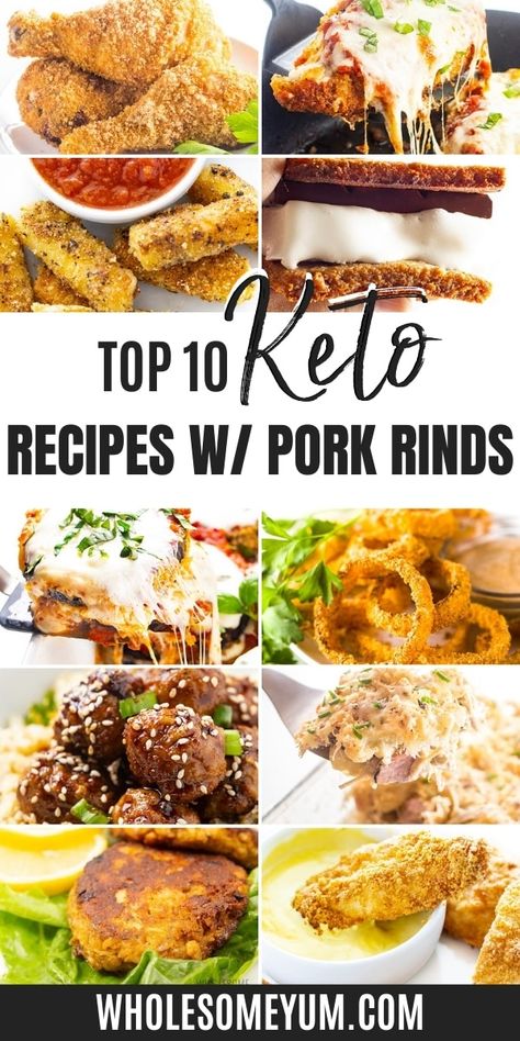 Keto Recipes With Pork, Pork Rinds Recipes, Carnival Recipes, Recipes With Pork, Keto Apps, Keto Pork Rinds, Pork Rind Recipes, Recipes Using Pork, Keto Pork Chops