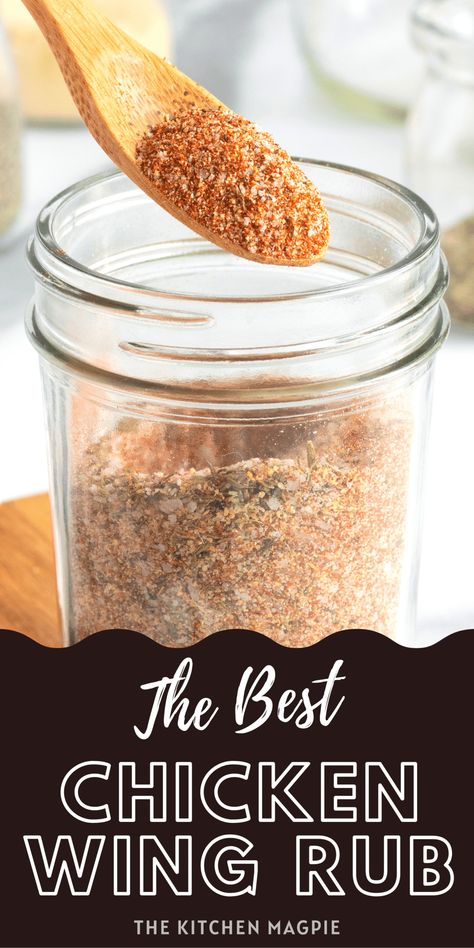 Chicken Wing Rub - The Kitchen Magpie Sweet Rib Rub Recipe, Sweet Bbq Rub Recipe, Chicken Wing Rub, Chicken Dry Rub, Rub For Chicken, Chicken Rub Recipes, Dry Rub Chicken Wings, Smoked Dishes, Bbq Rub Recipe