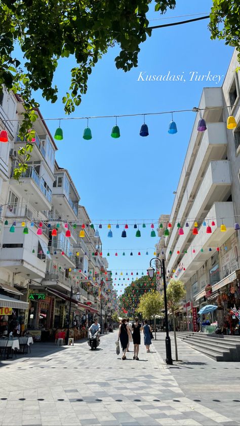 Turkey Instagram Story, Kusadasi Turkey Aesthetic, Kusadasi Aesthetic, Turkey Streets, Turkey Kusadasi, Kusadasi Turkey, Turkey Resorts, Greek Cruise, European Bucket List