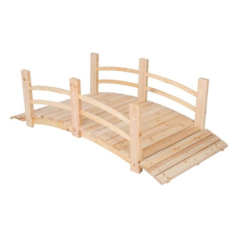 Garden Bridges at Lowes.com Cedar Garden Bridge, Gardening Seeds, Cedar Garden, Backyard Views, Fairy Garden Crafts, Wood Garden, Wooden Bridge, Garden Types, Fairy Garden Diy