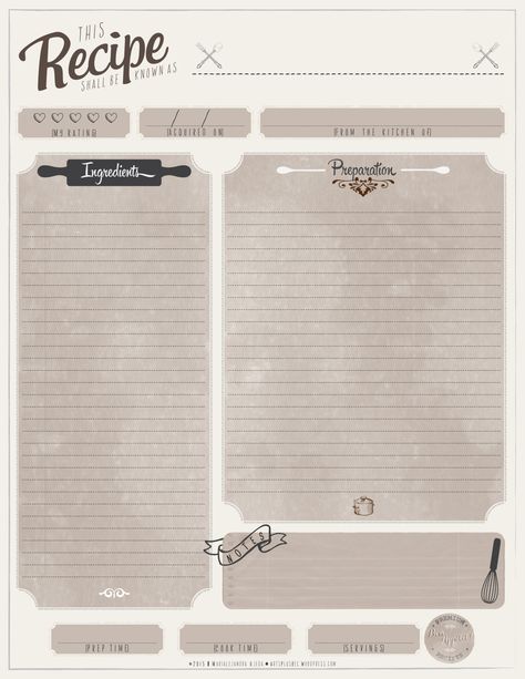 • Free Printable Recipe Cards • – Arts + Rec Recipe Paper Template, Cute Recipe Cards, Recipe Card Design, Recipe Binder Printables, Recipe Book Printables, Own Recipe Book, Recipe Template Printable, Diy Recipe Binder, Printable Recipe Page