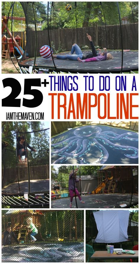 Things To Do On A Trampoline, Trampoline Games, Backyard Movie Theaters, Backyard Toys, Backyard Trampoline, Best Trampoline, Trampoline Workout, Cubby Houses, Backyard Movie