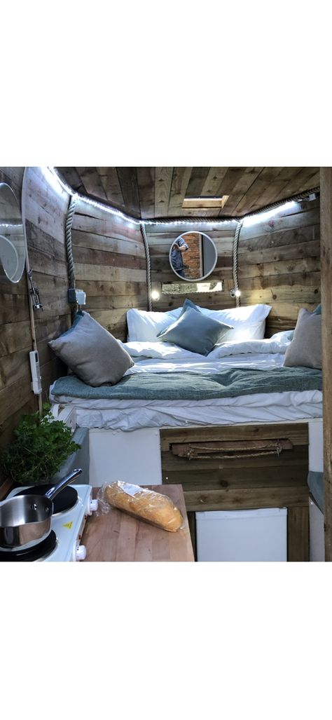 Inside my new horse trailer glamping pod Horse Box Camper, Horse Float Conversion, Horse Box Conversion Camper, Horse Trailer Conversion Campers, Horse Trailer Camping, Horsebox Camper, Horse Trailer Weekender Interior Ideas, Weekender Horse Trailer Remodel, Converted Trailer