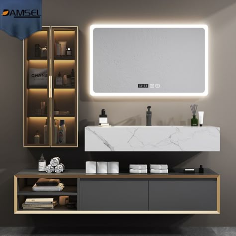 Washroom Cabinet, Home Decor Business Ideas, Bathroom Cabinet Colors, Decor Business Ideas, Washbasin Cabinet, Wash Basin Cabinet, Bathroom 2022, Lavatory Design, Modern Bathroom Vanity Lighting